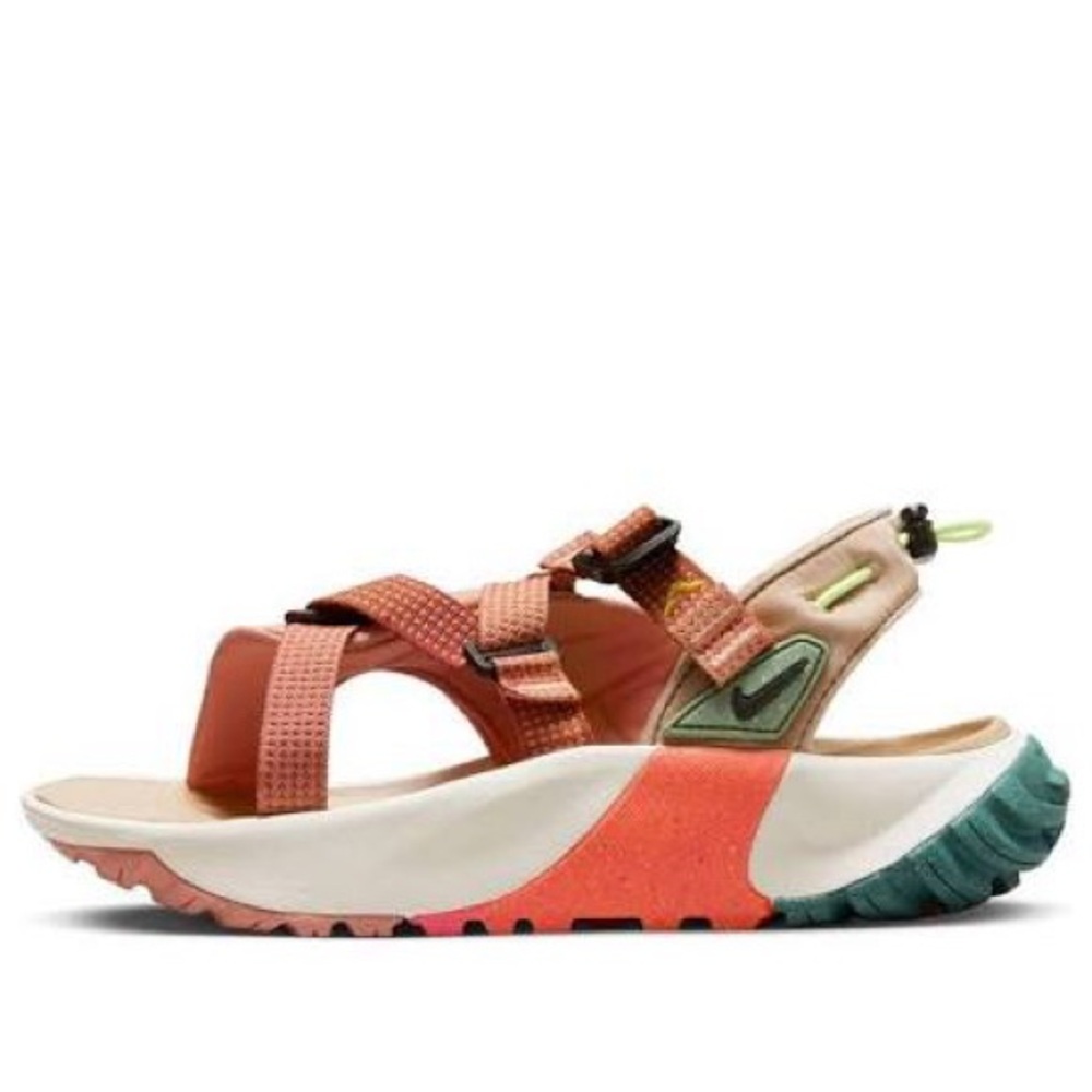 Nike Onetona Coral Beige & Matter Root Pink Sandals with Adjustable Straps - Picture 2 of 10